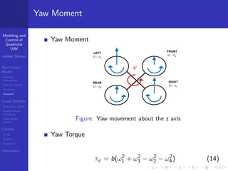 Modeling and control of a Quadrotor UAV | PDF