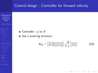 Modeling and control of a Quadrotor UAV | PDF