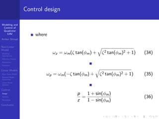 Modeling and control of a Quadrotor UAV | PDF