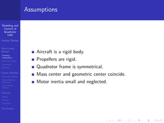 Modeling and control of a Quadrotor UAV | PDF