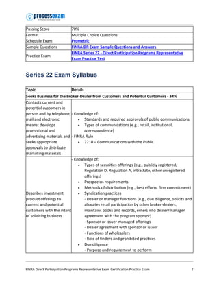 Comprehensive FINRA Series 22 Certification Study Guide and Practice ...