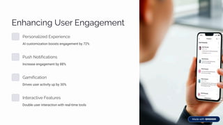 Eµaµc•µ‰ Uìpä Eµ‰a‰p³pµø
Ppäì¾µa«•Ĩpj Eĝápä•pµcp
AI customization boosts engagement by 72%
PĀì N¾ø•ˆ•caø•¾µì
Increase engagement by 88%
Ga³•ˆ•caø•¾µ
Drives user activity up by 30%
Iµøpäacø•ėp FpaøĀäpì
Double user interaction with real-time tools
 