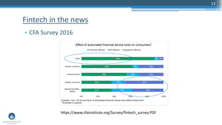 13
• CFA Survey 2016
Fintech in the news
https://www.cfainstitute.org/Survey/fintech_survey.PDF
 
