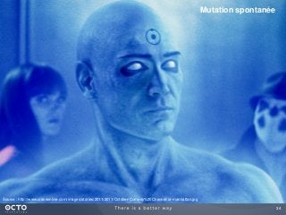 34
Mutation spontanée
Source : http://www.craveonline.com/images/stories/2011/2011/October/Comedy%20Channel/dr-manhattan.jpg
 