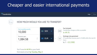 Cheaper and easier international payments
 