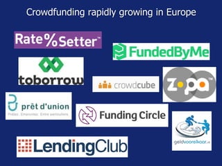 Crowdfunding rapidly growing in Europe
 