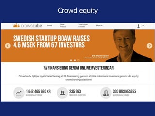 Crowd equity
 