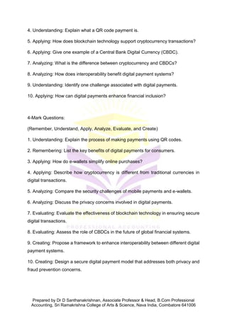 Introduction To Fin Tech Notes.pdf Basics of Fintech Notes Unit 1 to Unit 3 | PDF