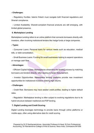 Introduction To Fin Tech Notes.pdf Basics of Fintech Notes Unit 1 to Unit 3 | PDF