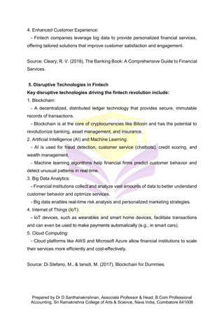 Introduction To Fin Tech Notes.pdf Basics of Fintech Notes Unit 1 to Unit 3 | PDF