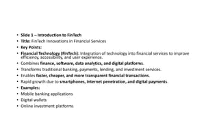 Financial Technology (FinTech): Integration of technology into ...