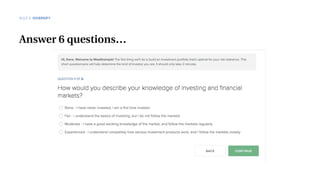 Answer 6 questions…
RULE 4 DIVERSIFY
 