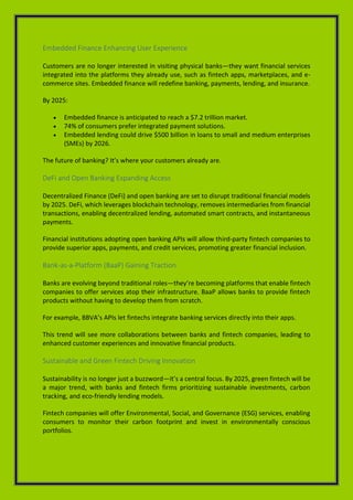 Top 15 fintech trends in 2025 for strong impact on the industry | PDF