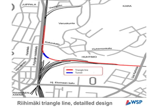Riihimäki triangle line, detailled design
Triangle line
Tunnel
 