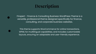 Finxpert - Finance & Consulting Business WordPress Theme💼 | PDF