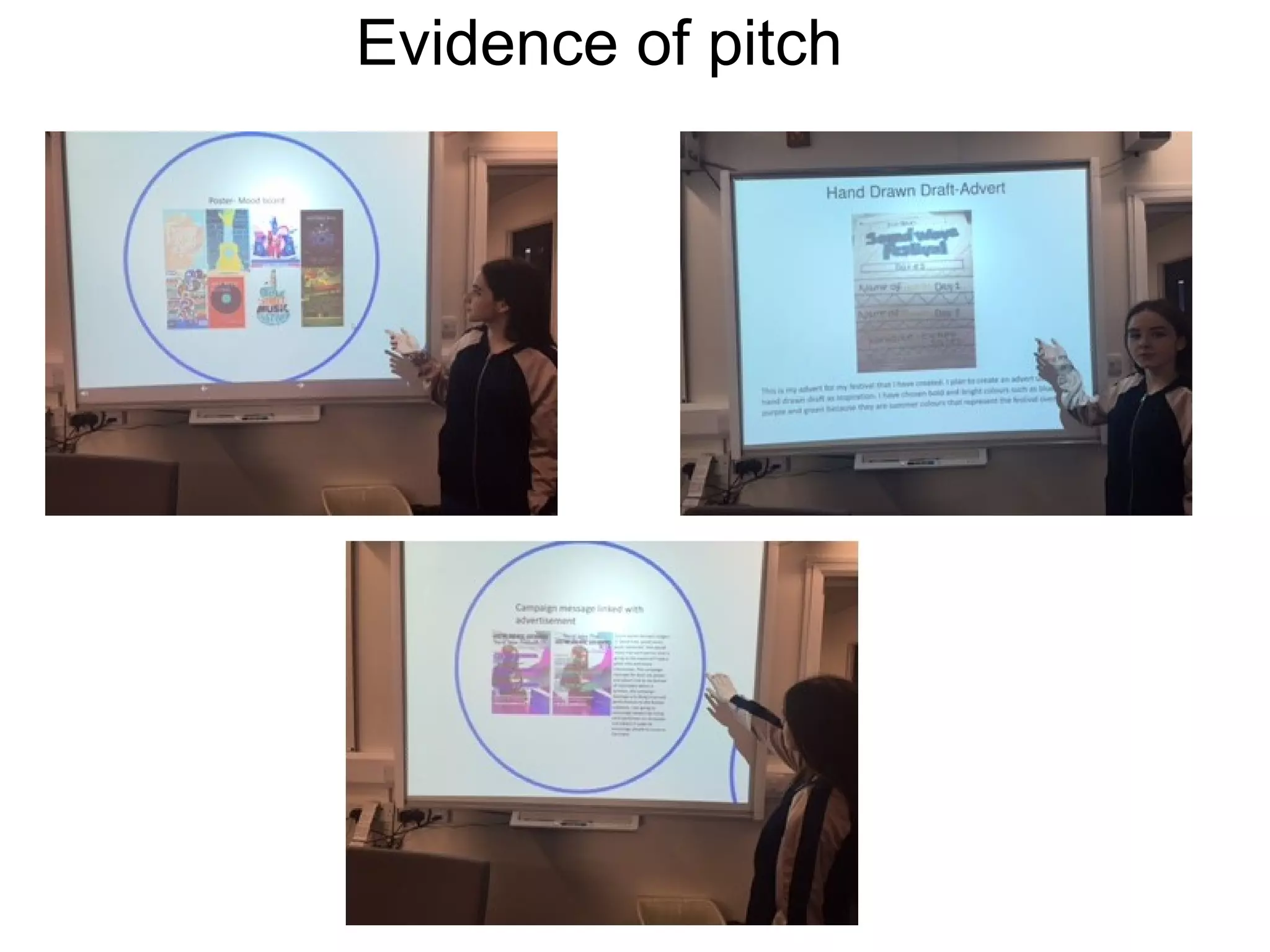 Evidence of pitch
 