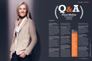 Fiona Mullan «PROFILE
March 2014 « Human Resources « 15
Fiona Mullan
has been with
Microsoft since
2005 and is
currently the senior
HR director for
the APAC region.
She is responsible
for working with
the leadership
team to drive
the company’s
people agenda.
Before this, she
led Microsoft’s
recruiting function
for all geographies
outside the US and
Canada. Before
joining Microsoft,
she was with
Accenture for
seven years, where
she served as HR
director for the
government sector
in the UK, Ireland
and the Nordic
region.
VITAL STATS
By SABRINA ZOLKIFI
Senior HR director
Microsoft
The social effect
Fiona Mullan
Q The use of social media is
still something relatively new to the
HR function.
Organisations, historically, have a very
hierarchical structure and organisational
models of today have been traditionally
quite structured. They’ve been built for
execution, for processes and for efﬁciency,
but the reality is the advent of social media
is challenging all of that. From a Microsoft
perspective, what we’re saying is that social
media is here to stay, and social media
is and will continue to put pressure on
organisations to change.
Q Which area of the organisation do
you feel will be under the most pressure
to adapt to the inﬂux of social media in
the workplace?
Social media is something our employees
want and are already bringing into
organisations, and it’s having a big impact
on the culture of organisations. It is
enabling information, which has historically
been up and down the organisation to
now move up and down, as well as left
and right through the virtual networks within
the company.
Q With social media here to stay, what
do you think is the ﬁrst thing leaders
need to do to manage the change in the
working landscape?
Organisations and HR professionals really
need a strategy to leverage these social
media technologies in a way that will help
conversations be more effective, drive more
employee engagement, communication,
decision-making, greater idea generation,
and ultimately help the organisation be
a more innovative company – not just
internally, but also with the customers.
Q What makes a strong and effective
social media strategy?
The strategy needs to really understand
where social media can bring value
– many organisations start from a
very conservative point. You need to
understand what social media can do,
where it can be applied, and what types
of technologies should be used internally
to support that.
Q How big a role does HR play in
crafting that social media strategy?
As HR professionals, it’s such an
exciting time to be in HR because as
an organisation and as professionals,
we can help generate the right dialogue
internally within the leadership of
companies to really understand where the
opportunities exist.
Q Aside from HR being part of
that conversation, who should also
be at the table when discussing the
initial stages of building a social
media strategy?
You need to have senior stakeholders
and key leadership sponsors in there to
both understand and support the change.
Certainly, HR should be a key leader in
that dialogue, but I would also advocate
the marketing department be there. They
tend to be the most advanced in using
social media strategies, so they can really
bring in the deep expertise and lead the
ONTHECOVER:Artdirection:ShahromKamarulzaman;Photography:AdrianKoh–www.adrian-koh.com;
Makeup&Hair:ParichatNaidu–parichatnaidu.wix.com/parimakeover
change by demonstrating how to use it
internally and, of course, the IT department.
Q What are some of the focus points
companies should be looking at when
designing the strategy?
Companies need to really start thinking
about potential risks, privacy and data
security, and looking for social media
technologies that will allow for the beneﬁts
of social media, but mitigate some of the
challenges that come with it.
Q Once a strategy is in place,
how can social media best support
the organisation?
We pick opportunities within the
organisation where social media can add
value and demonstrate success. As we’ve
seen, these things begin to reverberate
through the organisation in a viral way,
and that’s been our experience on many
different types of subjects and community
groups, or even addressing different types
of problems – these are really the areas
where we’ve seen social media add value.
Q Do you think Microsoft and its
employees have an advantage in
leveraging off social media in the ofﬁce
because of the industry you are in?
I deﬁnitely think Microsoft has an
advantage as a technology company,
and a company that’s used to using all
of its own technologies for collaboration.
That said, the pace of change has moved
extremely quickly, so for us, just like many
other companies, we have seen enormous
change over the past couple of years.
 