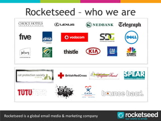 Rocketseed – who we are
Rocketseed is a global email media & marketing company
 