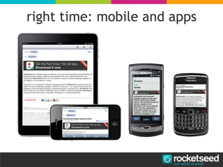 right time: mobile and apps
 