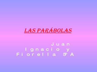 Las parábolas   Juan Ignacio y Fiorella 5ºA  