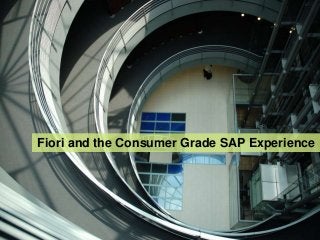 Fiori and the Consumer Grade SAP Experience
 