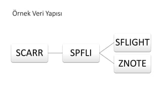 Örnek Veri Yapısı
SCARR SPFLI
SFLIGHT
ZNOTE
 
