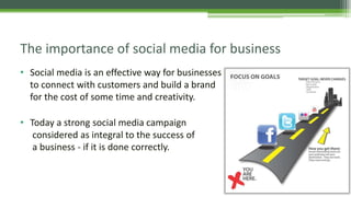 The role of social media in business’s grow | PPTX