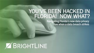 1 
YOU’VE BEEN HACKED IN FLORIDA! NOW WHAT? 
Navigating Florida’s new data privacy law when a data breach strikes  