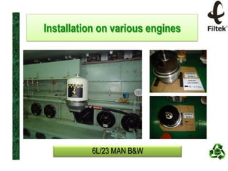 Installation on various engines

6L/23 MAN B&W

 