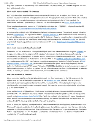 Fips Program Understanding FIPS-140 Validation and FedRAMP Authorization in Cloud ...