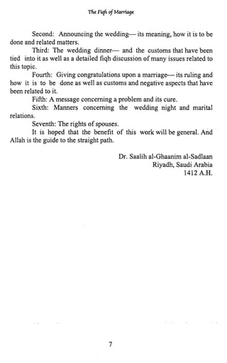 Fiqh of Marriage in the Light of the Quran and Sunnah | PDF