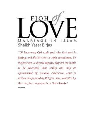 Fiqh Of Love Marriage In Islam | PDF