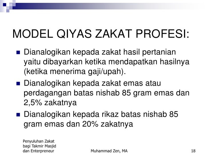 Fiqh zakat profesi muhammad zen oc
