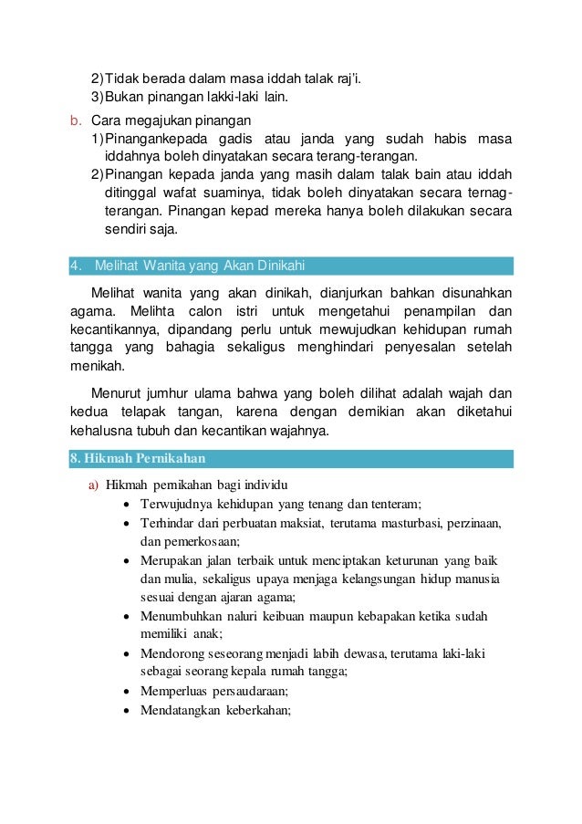 Fiqih Rangkuman Bab Nikah