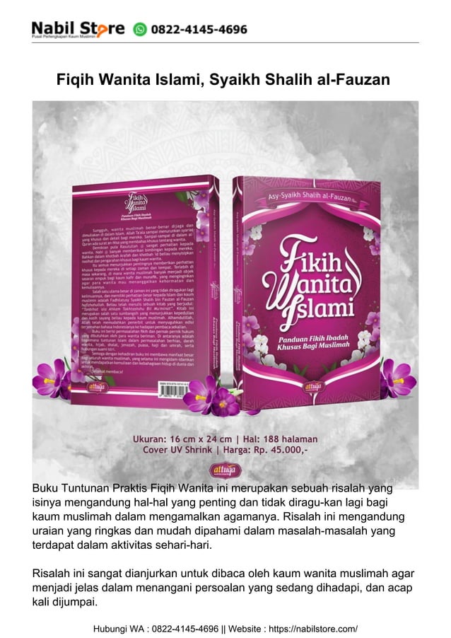 Toko Buku Fiqih wanita islami syaikh shalih al fauzan PDF Free Download