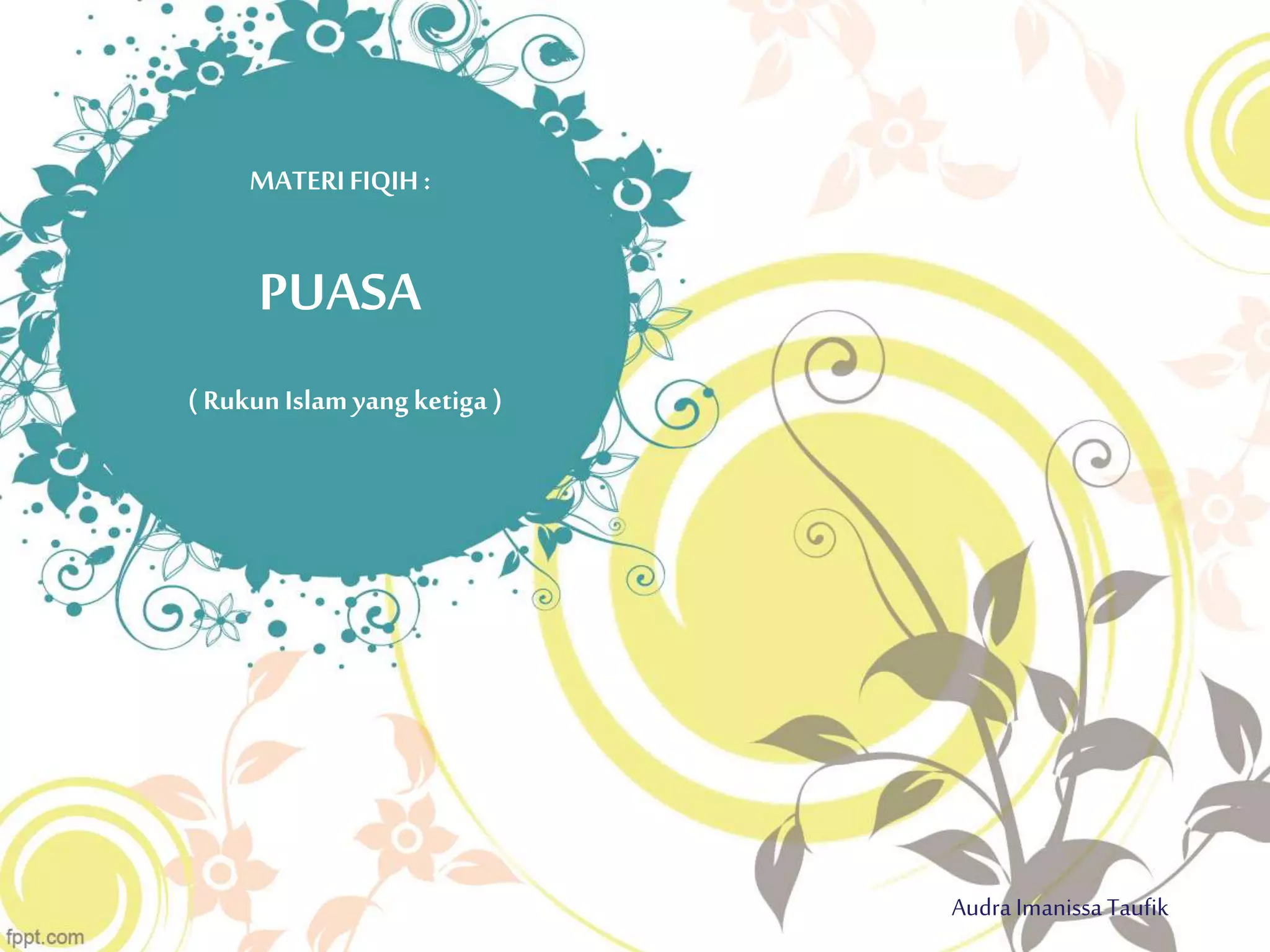 Fiqih materi "Puasa" | PPT