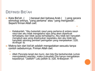 Fiqih bid’ah | PPTX