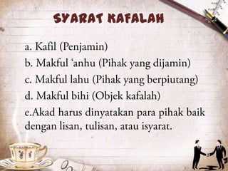 SYARAT KAFALAH
 