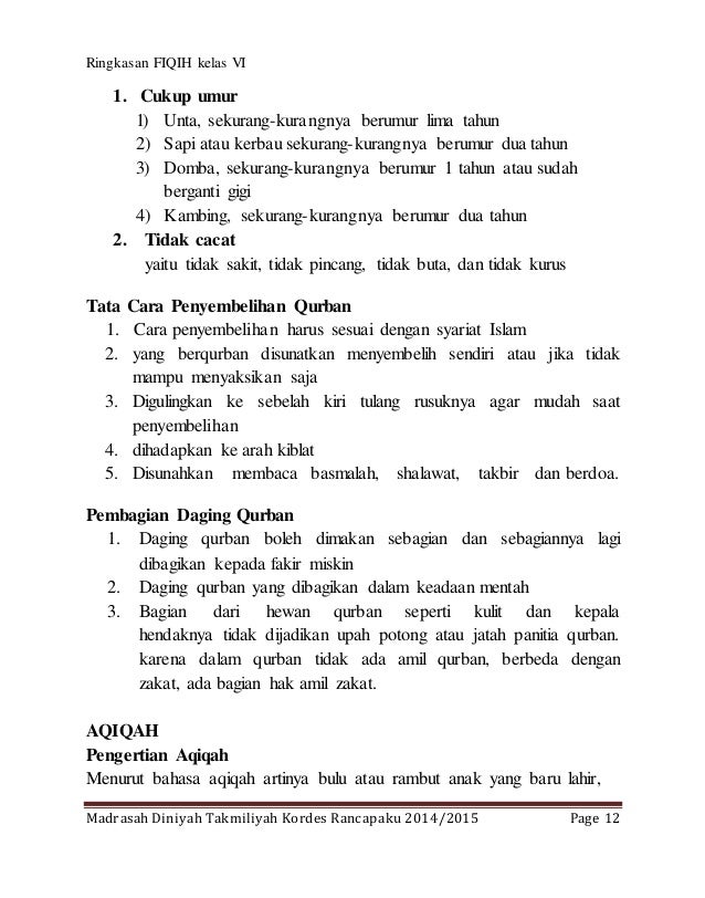 Fiqih Kelas 6