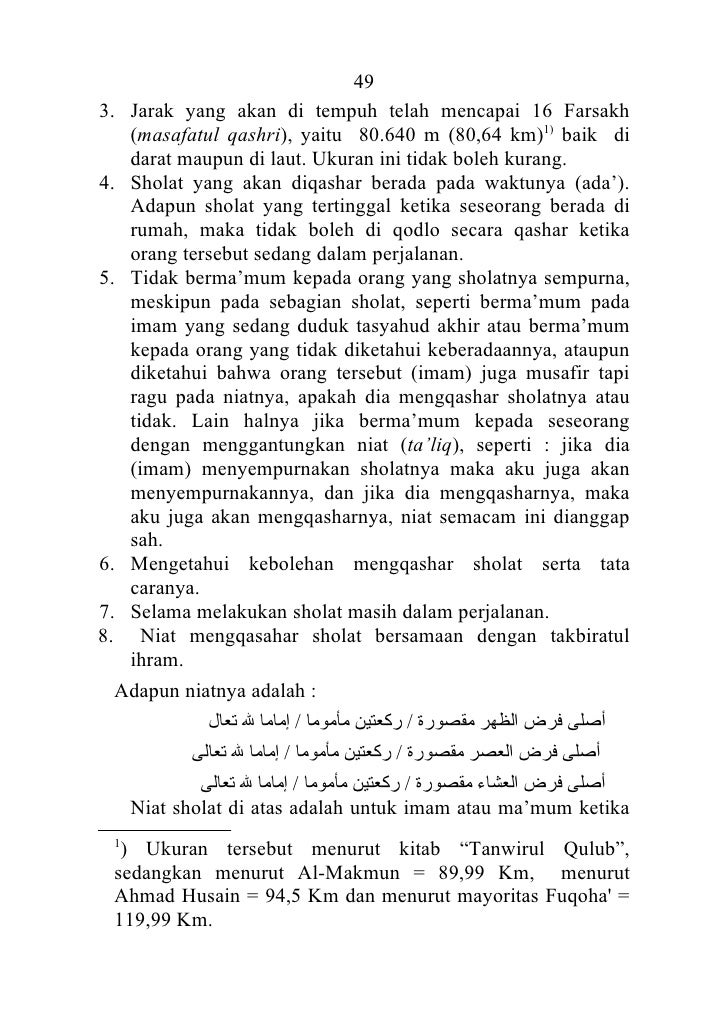 Niat Sholat Qodho Maghrib Isya