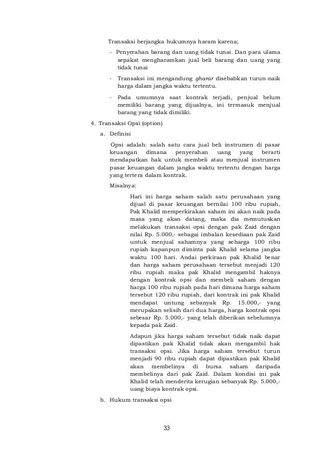 Definisi opsi harga saham olahraga