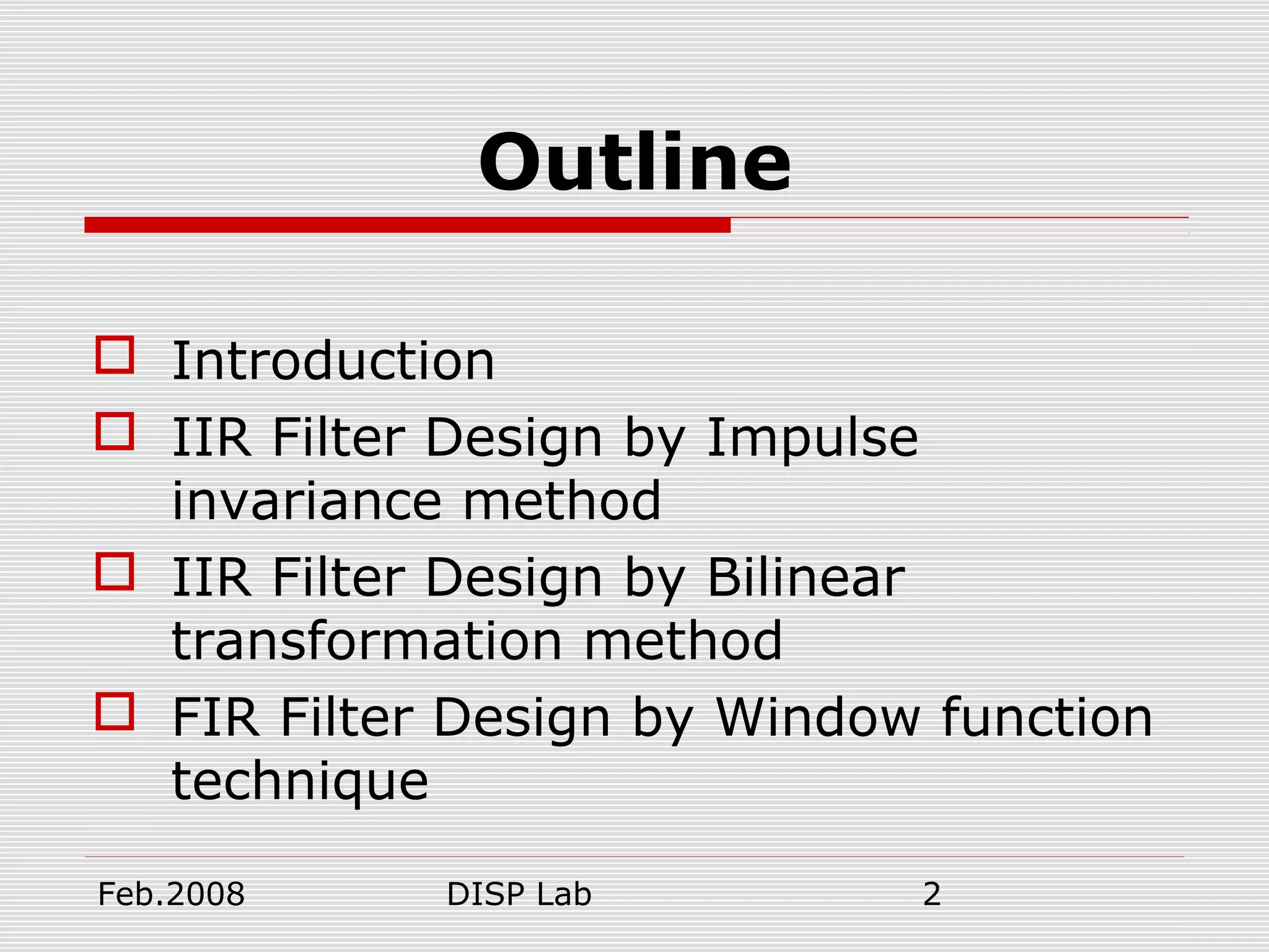 Fir and iir filter_design | PPT