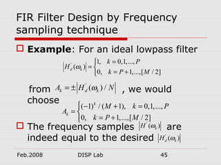 Fir and iir filter_design | PPT