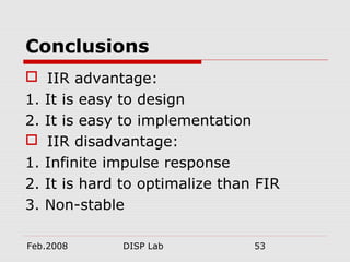 Iir Implementation Fir and iir filter_design | PPT