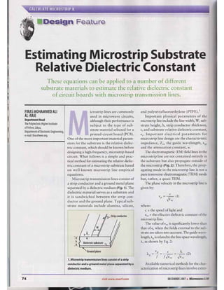 Estimating Microstrip Substrate Relative Dielectric Constant