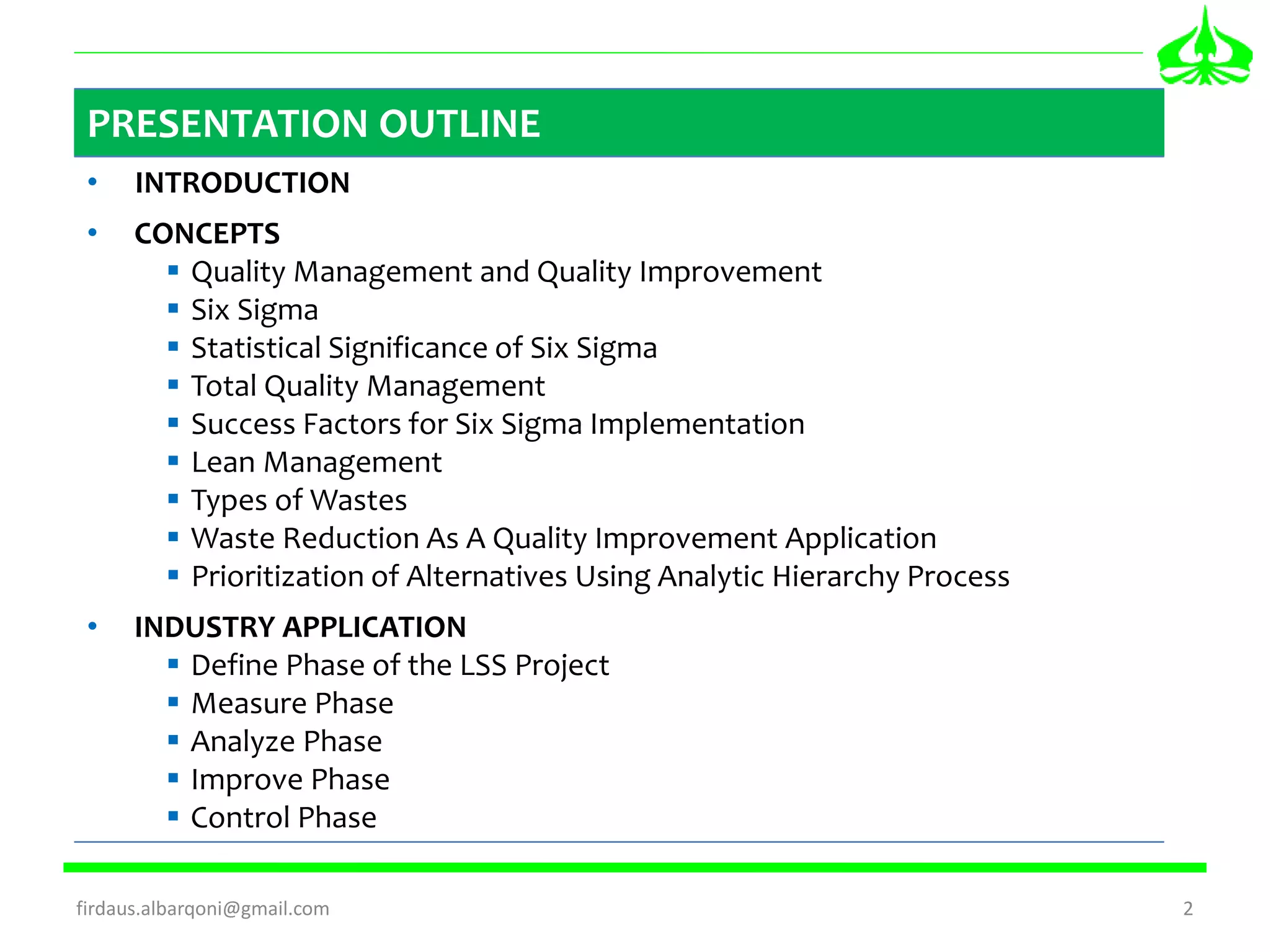 APPLYING LEAN SIX SIGMA FOR WASTE REDUCTION IN A MANUFACTURING ...