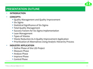 APPLYING LEAN SIX SIGMA FOR WASTE REDUCTION IN A MANUFACTURING ...