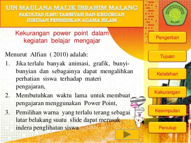Penggunaan Media Pembelajaran Power Point