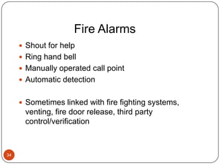Heat Detection30Simplest form of heat detector relies on the bimetallic strip