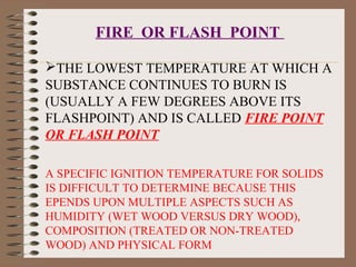 Flash Point And Fire Point Chart Fire | PPT